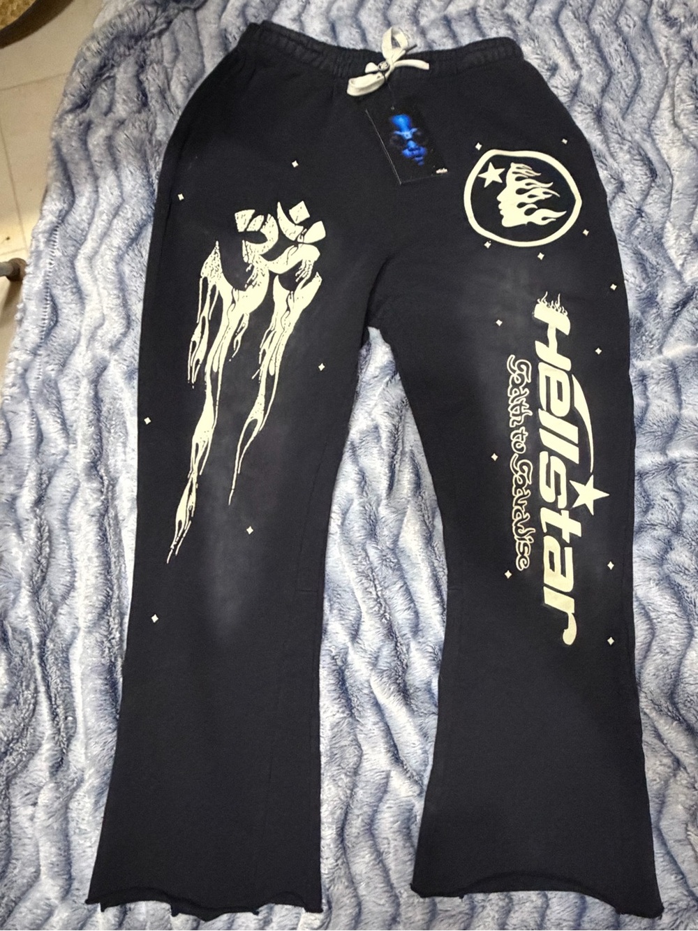 Hellstar Black Graphic Joggers with Contrast Prints